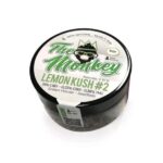 Scatola di cannabis light a marchio TheMonkey varietà lemon kush, fatta in greenhouse, seedless. Cento per cento naturale, made in Italy.